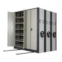 high density retractable mobile shelving metal library storage cabinet