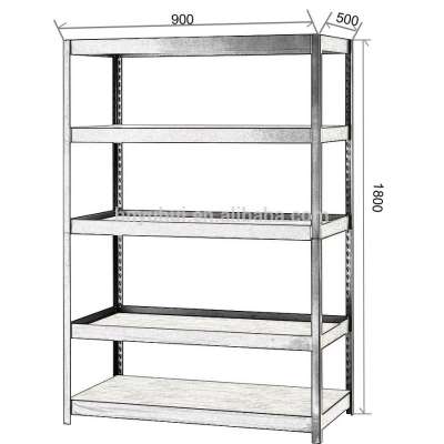 4 layers durable heavy duty metal goods shelf