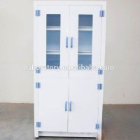 Laboratory PP chemical metal storage cabinet for strong acid alkali with adjustable shelves