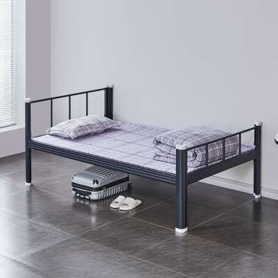 Screwless cheap single metal beds frame for adjust